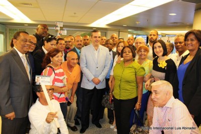 Lic Luis Abinader al momento de llegar a la ciudad de Miami