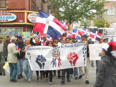 Dominicanos se movilizaron en el Alto Manhattan, demandando la escogencia de jueces imparciales en la JCE y las altas cortes en el país